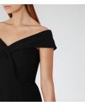 Reiss Haddi Black Off-The-Shoulder Dress