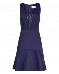 Reiss Hudson Indigo Lace-Insert Dress 29717630,Reiss LACE-INSERT DRESSES