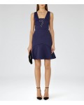 Reiss Hudson Indigo Lace-Insert Dress 29717630 | jacquesvertdressuk.com
