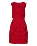 Reiss Jasmine Cherry Red Ruffle-Detail Dress 29607265,Reiss RUFFLE-DETAIL DRESSES