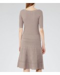 Reiss Karolina Mink Knitted Fit And Flare Dress