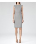Reiss Kent Dress Grey Tailored Dress 29910522 | jacquesvertdressuk.com