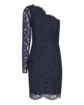 Reiss Leticia Night Navy/black Asymmetric Lace Dress 29622130,Reiss ASYMMETRIC LACE DRESSES
