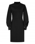 Reiss Lulu Black Velvet-Detail Dress 29821420,Reiss VELVET-DETAIL DRESSES