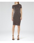 Reiss Luna Metallic Knitted Bodycon Dress 29824120 | jacquesvertdressuk.com