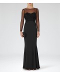 Reiss Lys Black Embellished Maxi Dress 29832020 | jacquesvertdressuk.com