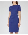 Reiss Milla Sapphire Pleat-Detail Dress