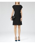 Reiss Misty Black Tie-Waist Dress 29916820 | jacquesvertdressuk.com