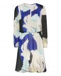 Reiss Neave Bright Sapphire/peppermint Watercolour-Print Dress 29913030,Reiss WATERCOLOUR-PRINT DRESSES