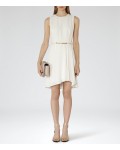 Reiss Rodia Off White Fit And Flare Dress 29601901 | jacquesvertdressuk.com