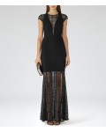Reiss Tami Black Floor-Length Gown 29624320 | jacquesvertdressuk.com