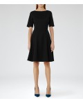 Reiss Tianna Black Fit And Flare Dress 29911520 | jacquesvertdressuk.com
