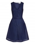 Reiss Topaz Royal Blue Textured Fit And Flare Dress 29802331,Reiss TEXTURED FIT AND FLARE DRESSES