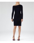 Reiss Xeni Midnight Velvet Dress 29872030 | jacquesvertdressuk.com